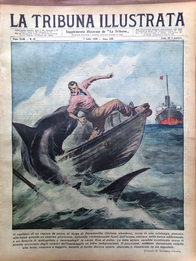 La Tribuna Illustrata 7 Luglio 1935 Duce Grano Mostra Nave …
