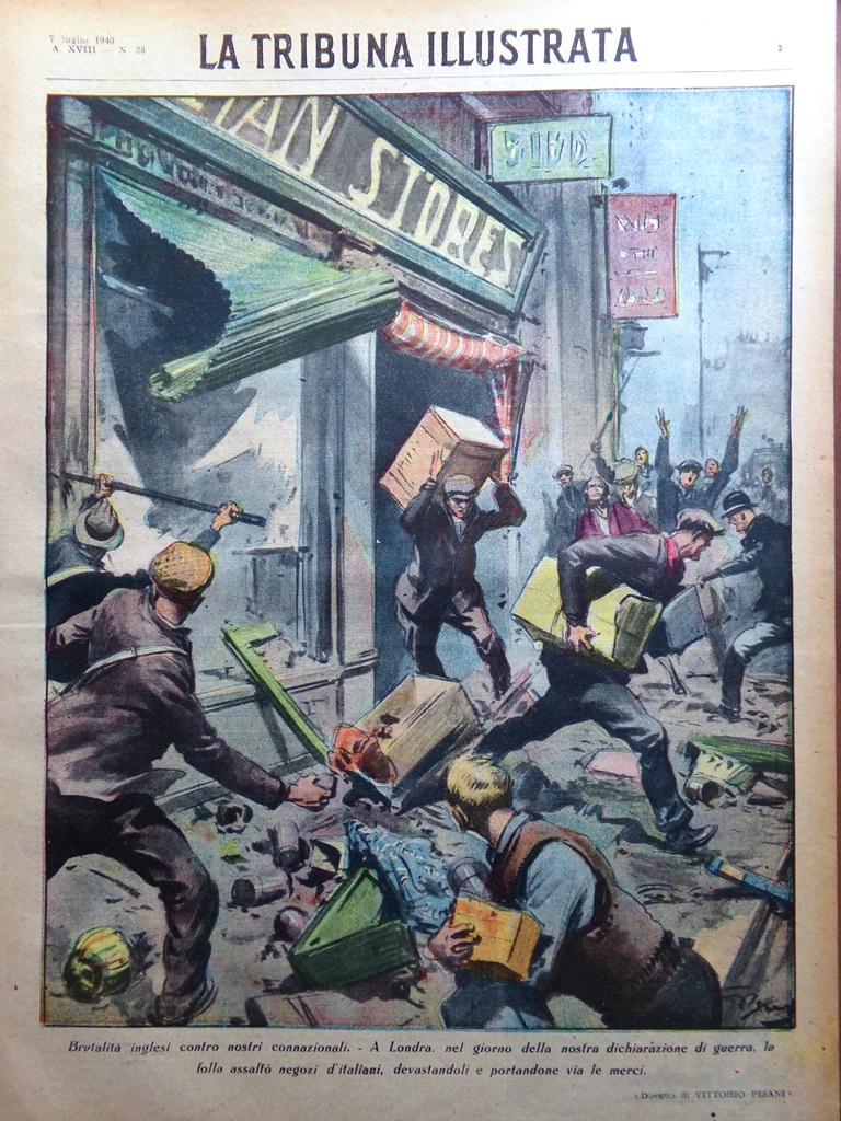 La Tribuna Illustrata 7 Luglio 1940 WW2 Armistizi Badoglio Ciclisti …