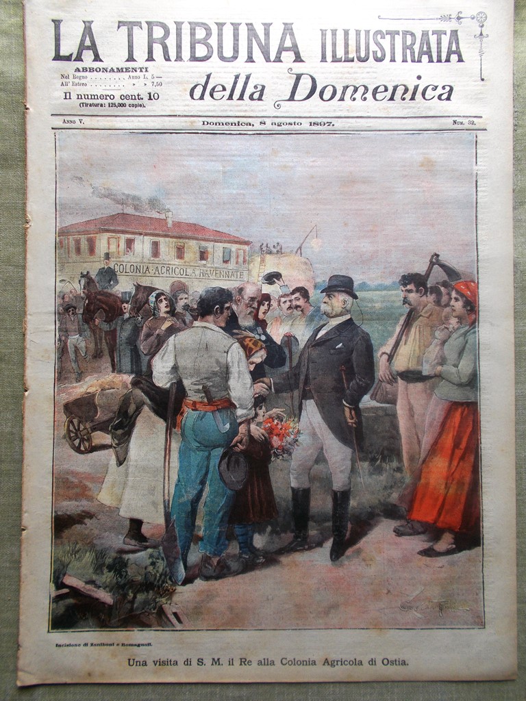 La Tribuna Illustrata 8 Agosto 1897 Telegrafo Marconi Vascello Pancrazio …