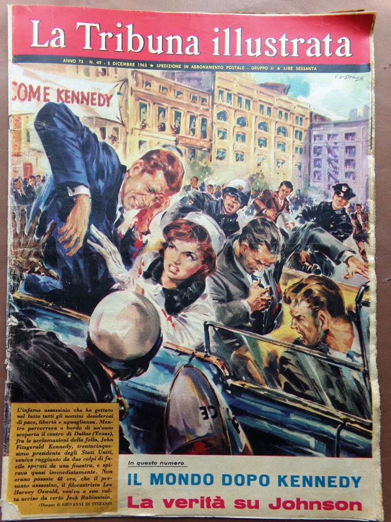 La Tribuna Illustrata 8 Dicembre 1963 Assassinio Kennedy Abu Simbel …