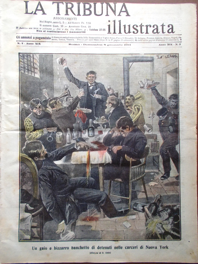 La Tribuna Illustrata 8 Gennaio 1911 Vittime Aviazione Pattino Oro …