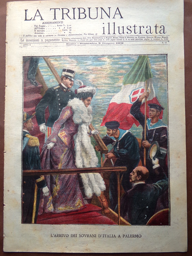 La Tribuna Illustrata 8 Giugno 1902 Sovrani Spiritismo Tarnassi Firenze …