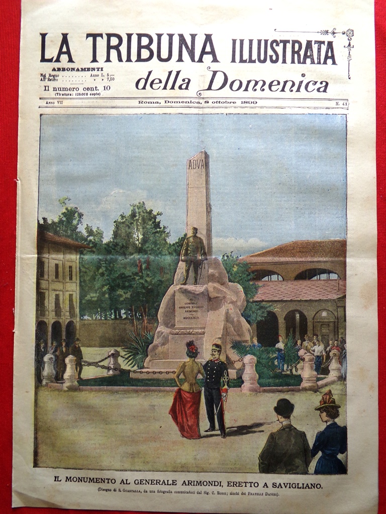 La Tribuna Illustrata 8 Ottobre 1899 Arimondi Savigliano Favismo Treni …