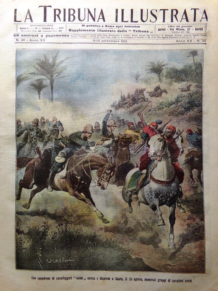 La Tribuna Illustrata 8 Settembre 1912 Manzini Massenet Dardanelli Tripolitania