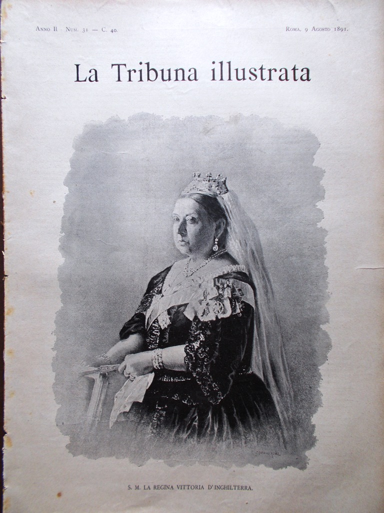 La Tribuna Illustrata 9 Agosto 1891 Regina Vittoria Saint-Mandé Vienna …