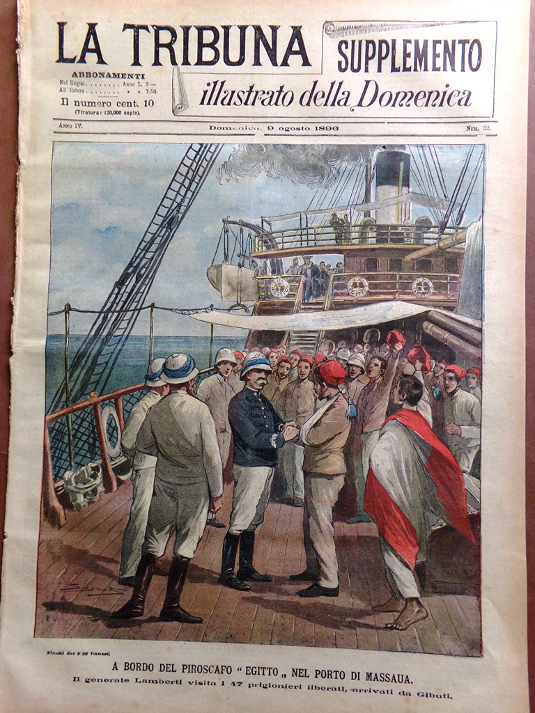 La Tribuna Illustrata 9 Agosto 1896 Disordini Zurigo Prigionieri Liberati …