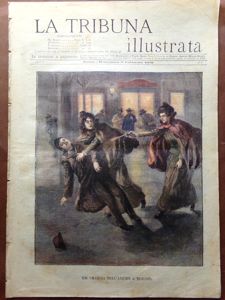 La Tribuna Illustrata 9 Febbraio 1902 Santos Dumont Teatro Rovigo …