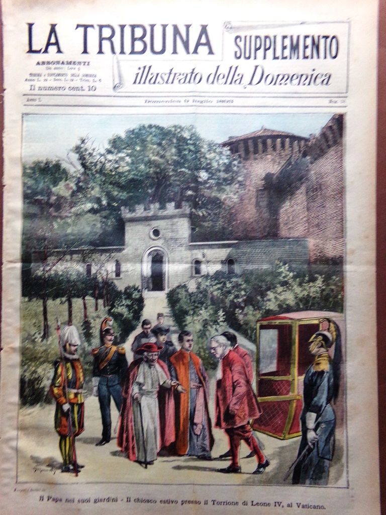 La Tribuna Illustrata 9 Luglio 1893 Papa Leone Spiritismo Delinquenza …