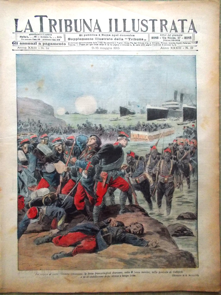 La Tribuna Illustrata 9 Maggio 1915 WW1 Primo Maggio Kaiser …