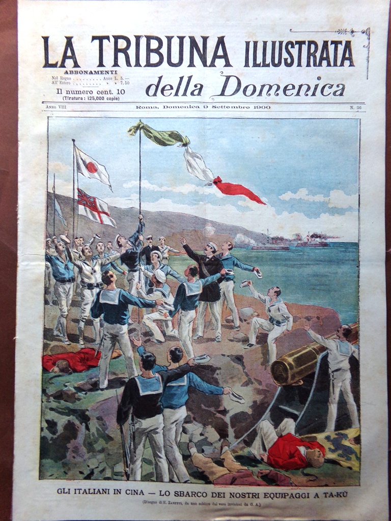 La Tribuna Illustrata 9 Settembre 1900 Cina Pallone Vincennes Anello …
