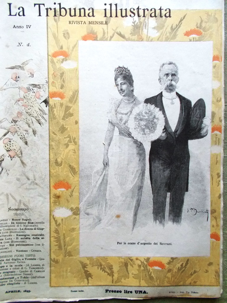 La Tribuna Illustrata Mensile Aprile 1893 Donna Giappone Carnaghi Novelli …