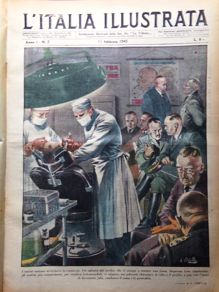 La Tribuna Italia Illustrata 11 Febbraio 1945 WW2 Nazisti Pio …