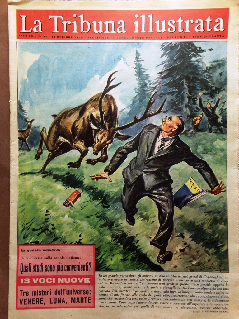 La Tribuna Italia Illustrata 11 Ottobre 1959 Stregoneria Gable Scuola …