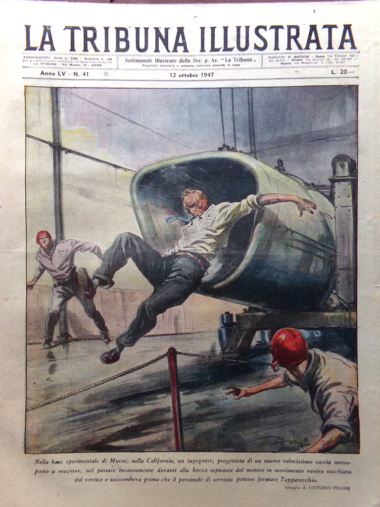 La Tribuna Italia Illustrata 12 Ottobre 1947 Pastorale Carcerato Acquaro …