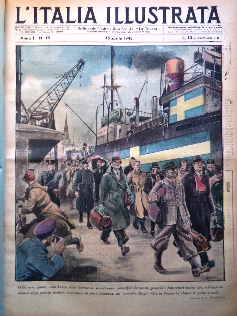 La Tribuna Italia Illustrata 15 Aprile 1945 WW2 Amazzonia Dennis …