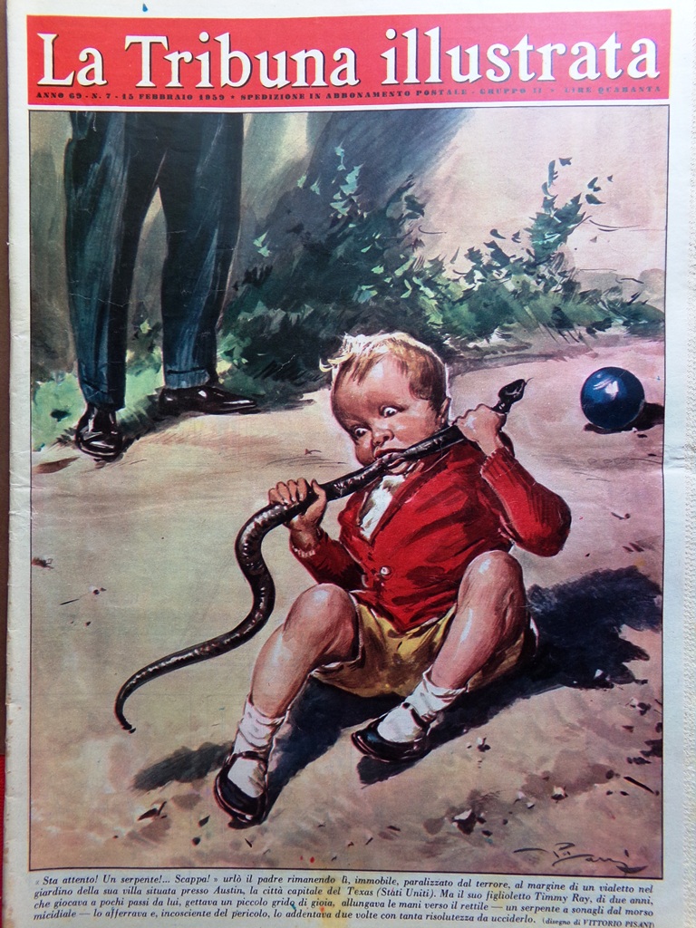 La Tribuna Italia Illustrata 15 Febbraio 1959 Hans Hedtoft Agnelli …