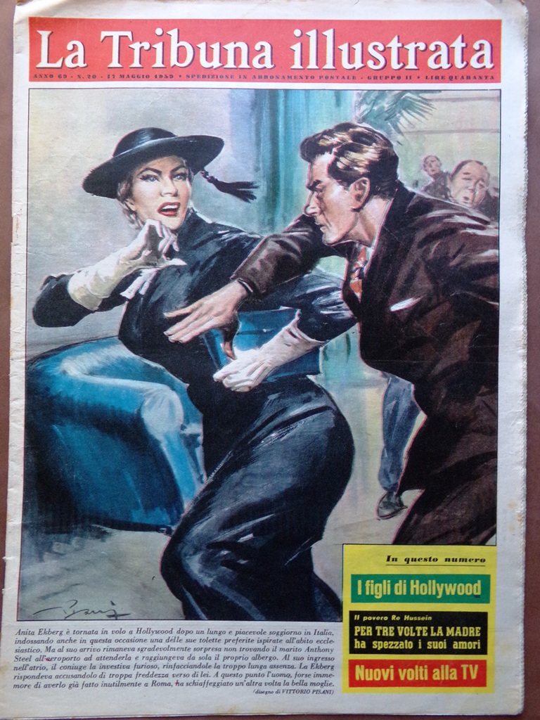 La Tribuna Italia Illustrata 17 Maggio 1959 Ekberg Bobet Hussein …