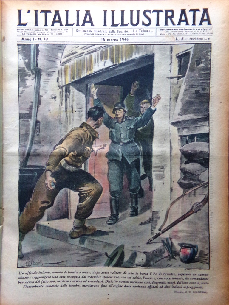 La Tribuna Italia Illustrata 18 Marzo 1945 WW2 America Croce …