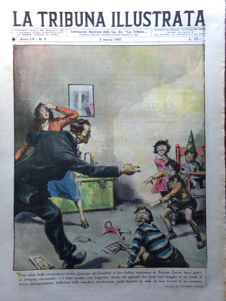La Tribuna Italia Illustrata 2 Marzo 1947 Vamp Russel Sermone …