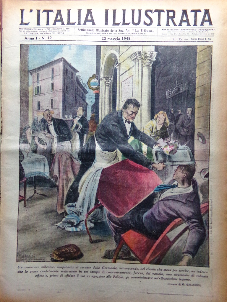 La Tribuna Italia Illustrata 20 Maggio 1945 WW2 Argentina Resa …