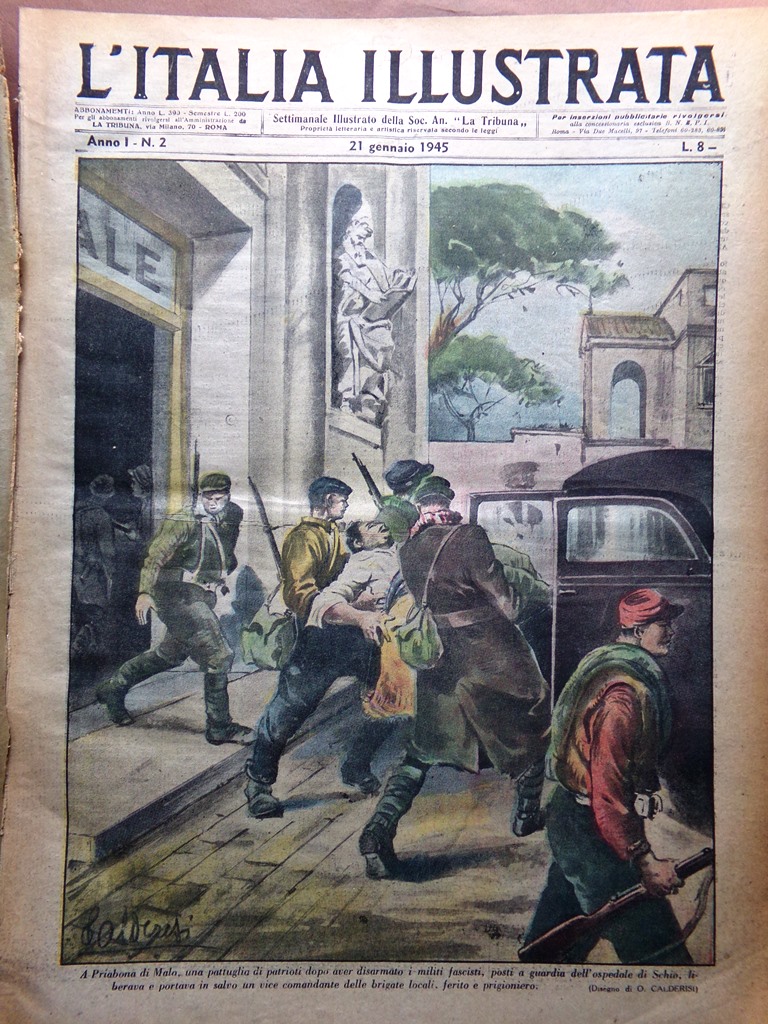 La Tribuna Italia Illustrata 21 Gennaio 1945 WW2 Vigliena Mazeel …