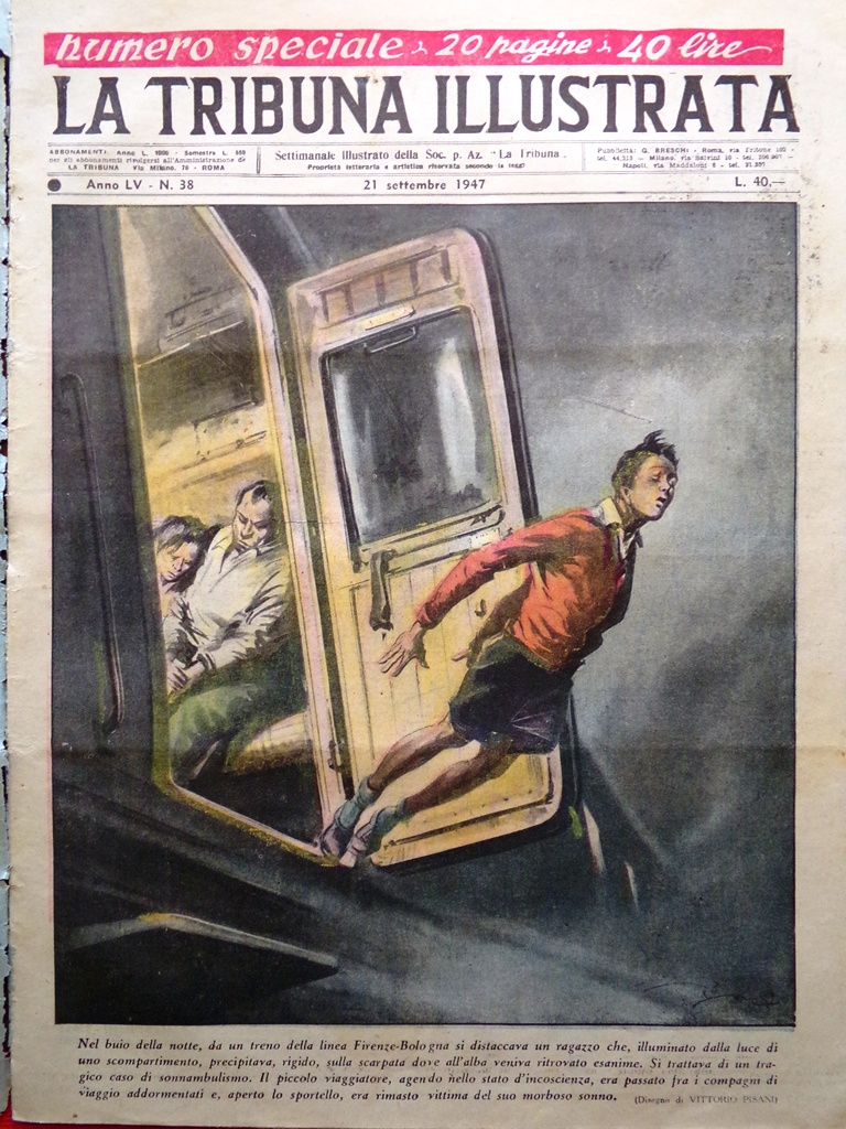 La Tribuna Italia Illustrata 21 Settembre 1947 Manolete Pola Orologi …