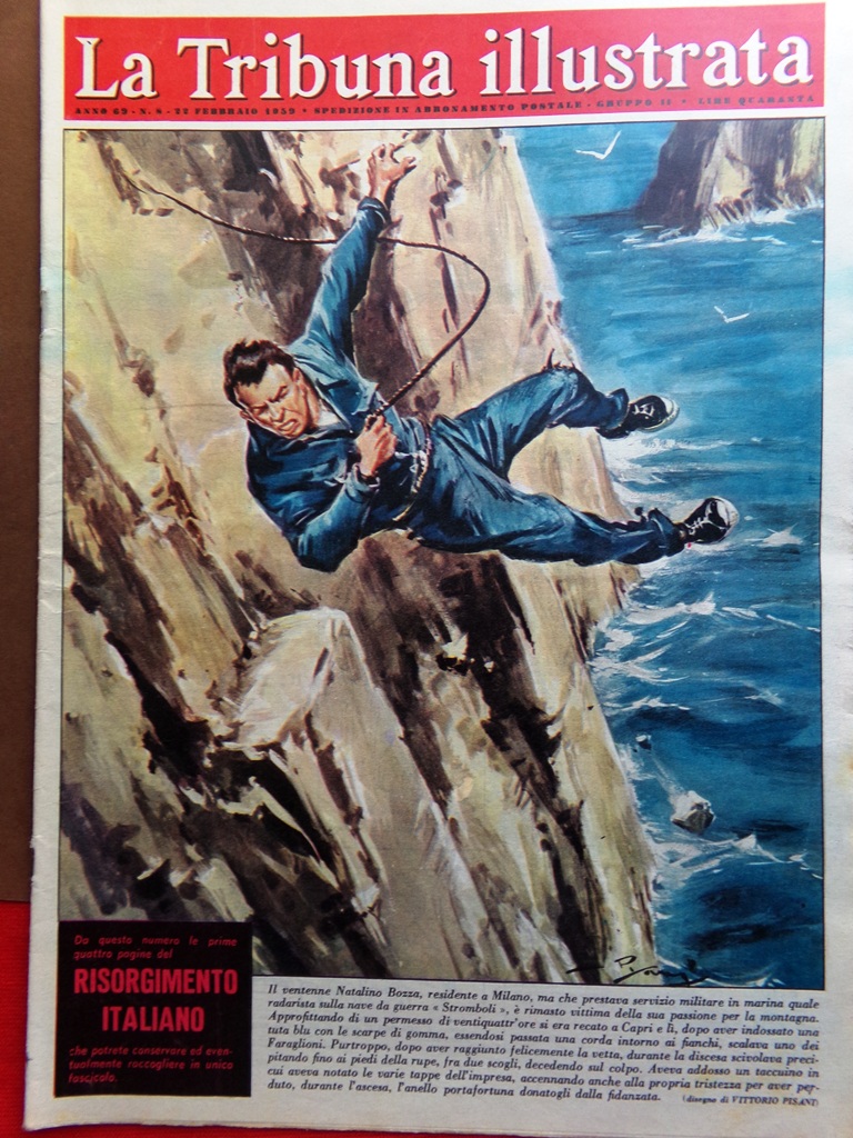 La Tribuna Italia Illustrata 22 Febbraio 1959 Cabala Comicità Voto …