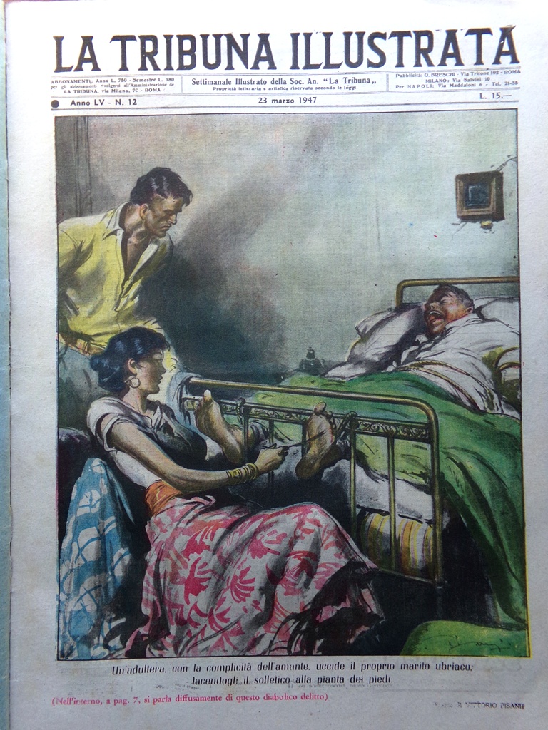 La Tribuna Italia Illustrata 23 Marzo 1947 Carne Balena Stalin …