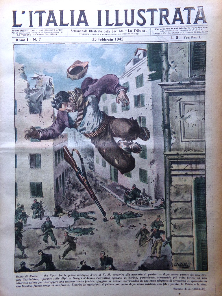 La Tribuna Italia Illustrata 25 Febbraio 1945 WW2 Dante Di …