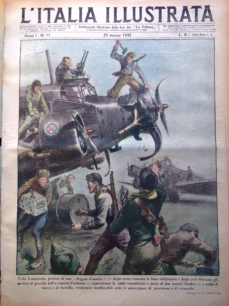 La Tribuna Italia Illustrata 25 Marzo 1945 WW2 Krupp Vallo …