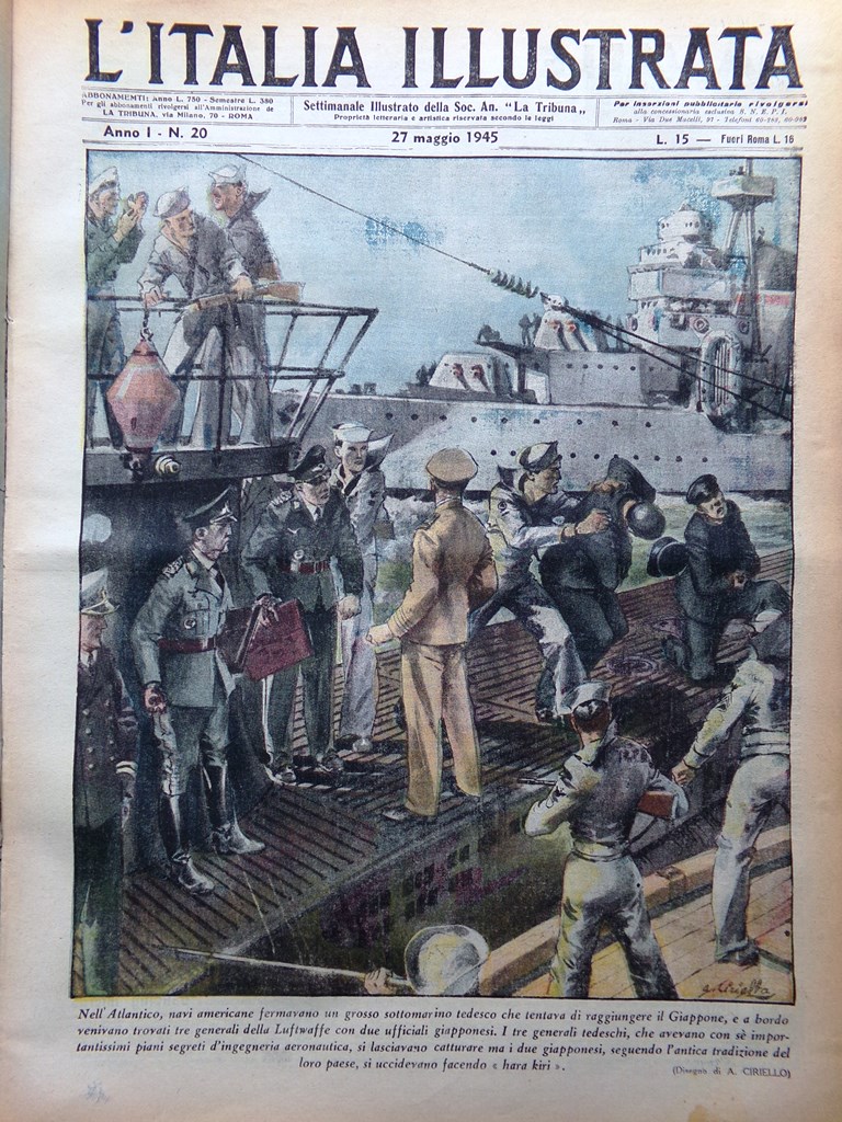 La Tribuna Italia Illustrata 27 Maggio 1945 WW2 Sumatra Cinecittà …