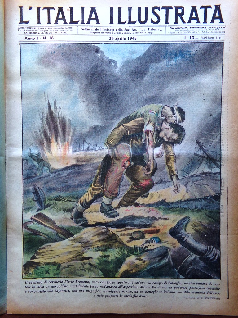 La Tribuna Italia Illustrata 29 Aprile 1945 WW2 Flavio Frassetto …