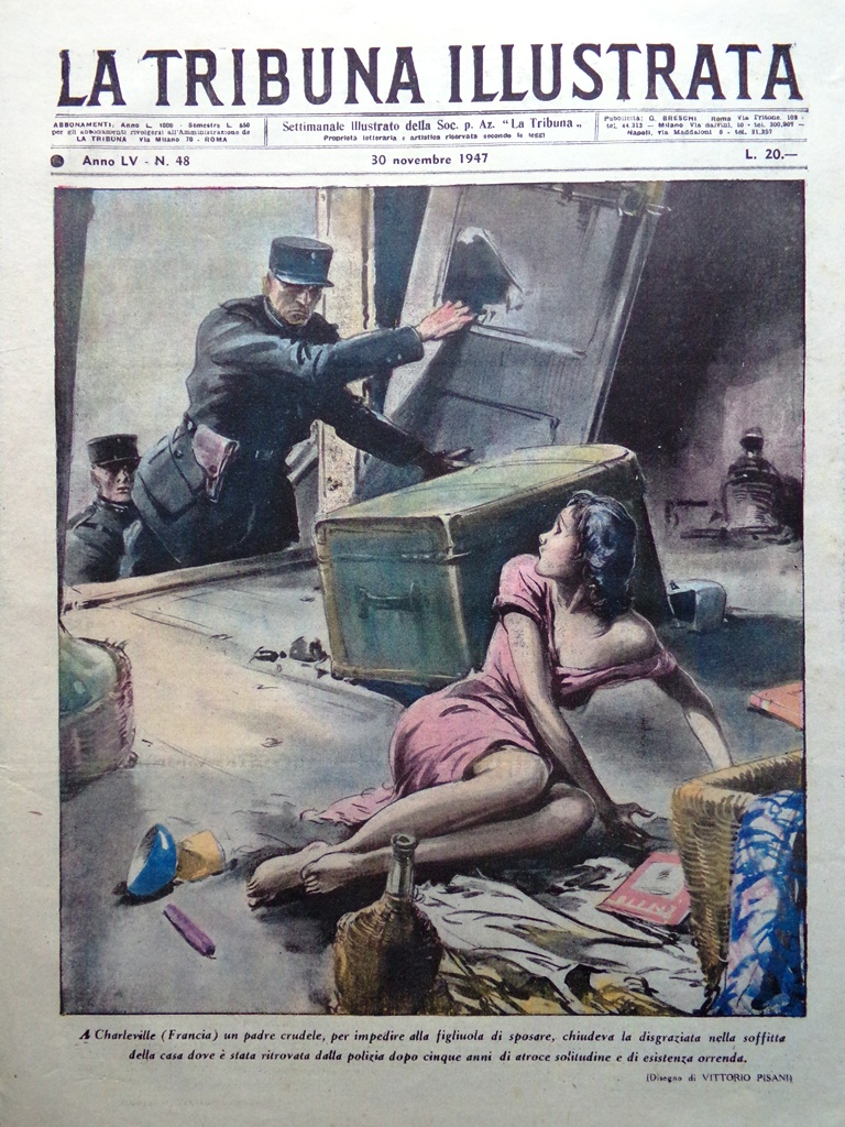 La Tribuna Italia Illustrata 30 Novembre 1947 Nozze Elisabetta Bartali …