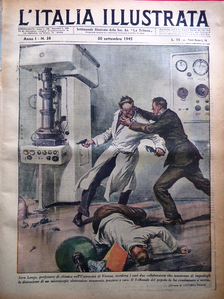 La Tribuna Italia Illustrata 30 Settembre 1945 Walt Disney Fleming …