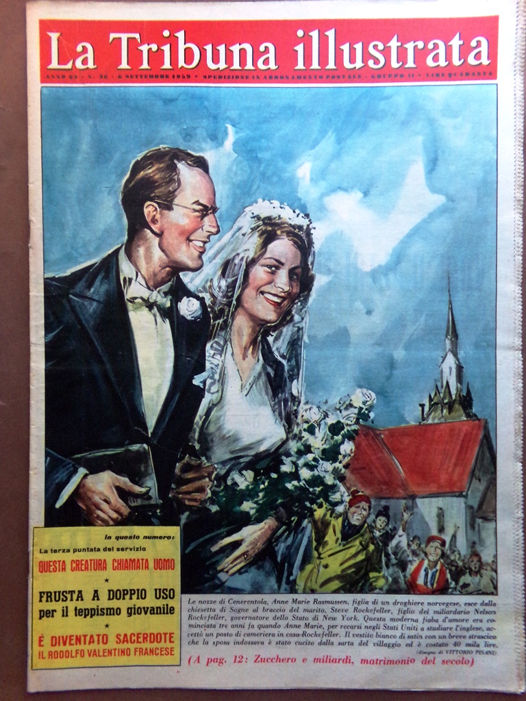 La Tribuna Italia Illustrata 6 Settembre 1959 Bosè Galli Johansson …