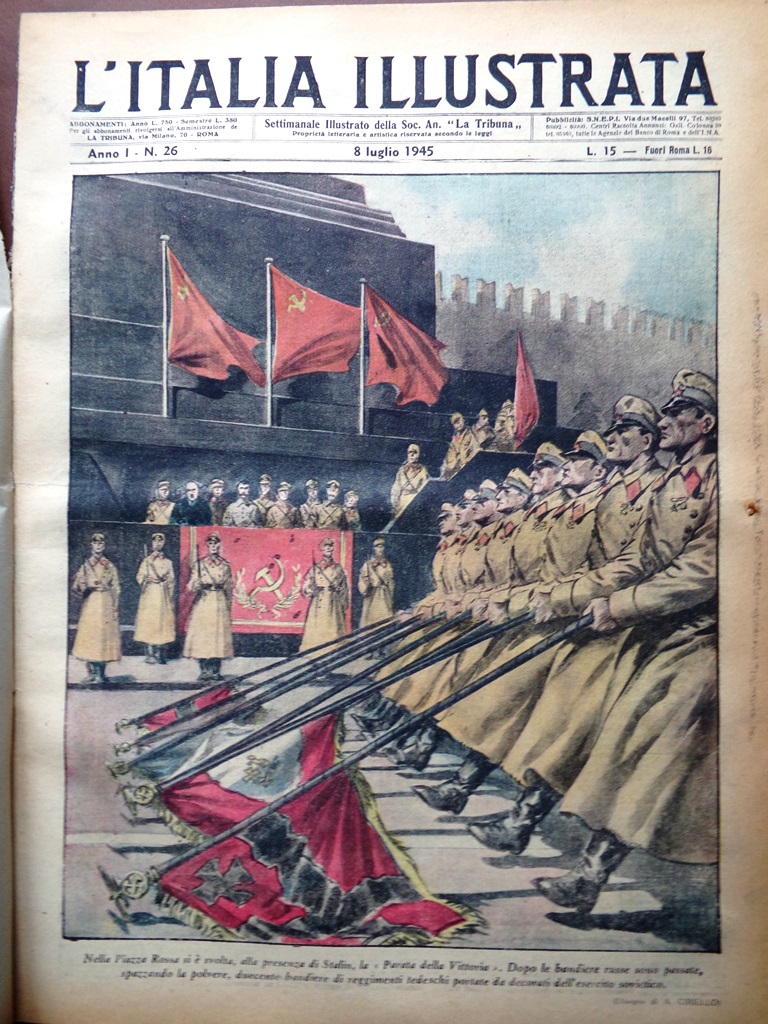 La Tribuna Italia Illustrata 8 Luglio 1945 WW2 Piazza Rossa …