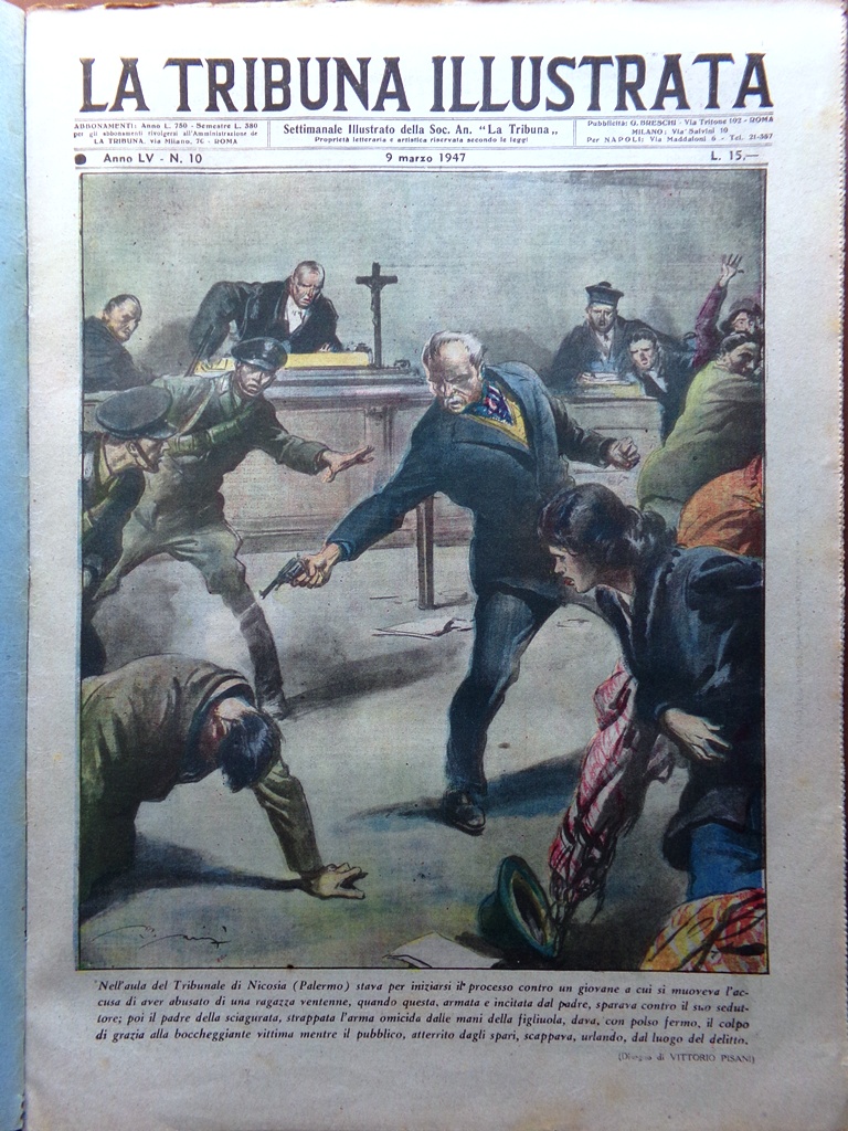 La Tribuna Italia Illustrata 9 Marzo 1947 Nicosia Coppi Giappone …