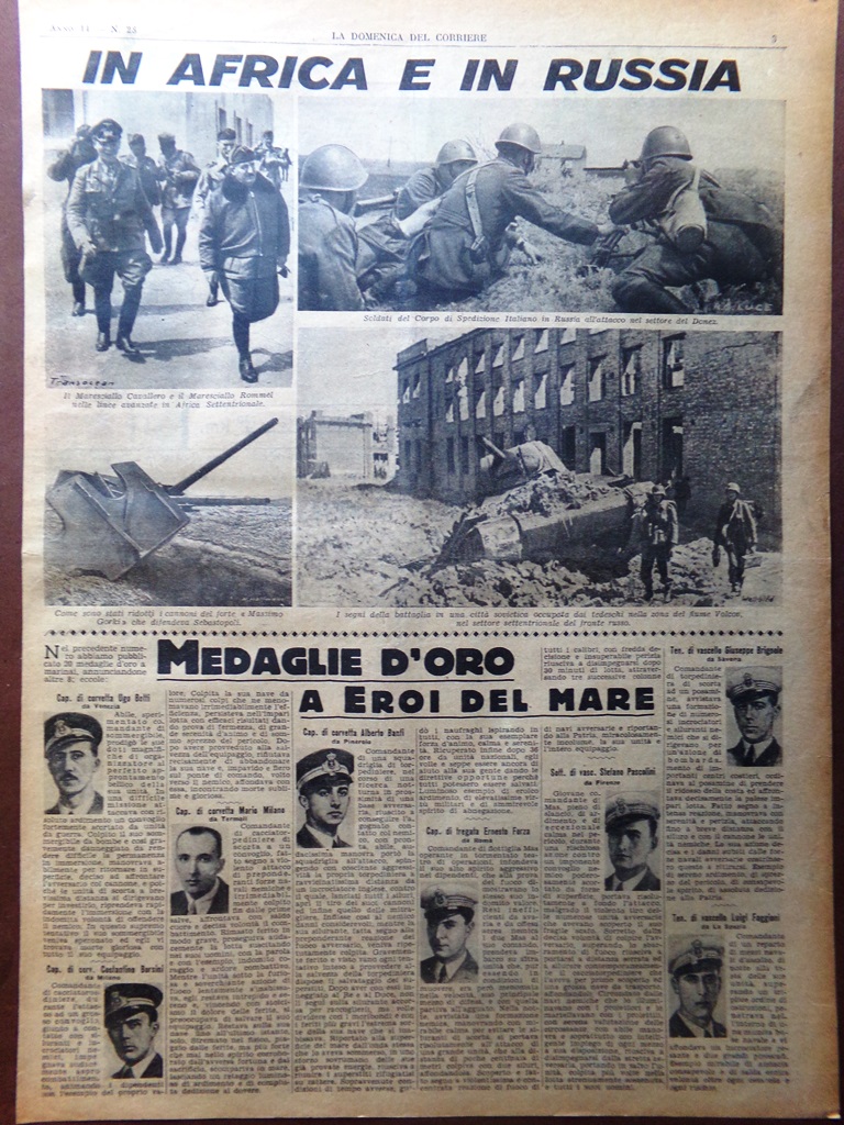 Pagina Anni 40 WW2 In Africa e Russia Medaglie d'Oro …