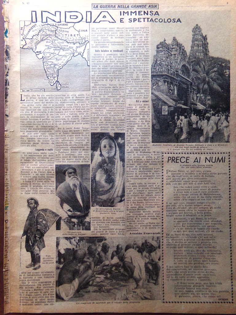 Pagina Anni 40 WW2 India Guerra in Asia Mussolini Duce …