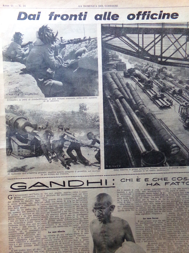 Pagina Anni 40 WW2 Officine Fronti Gandhi Piccoli Attori Aleutine …