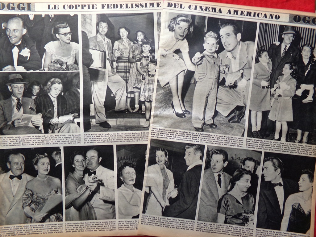 Pagina del 1952 Coppie Hollywood Marthe Richard Clara Lane James …