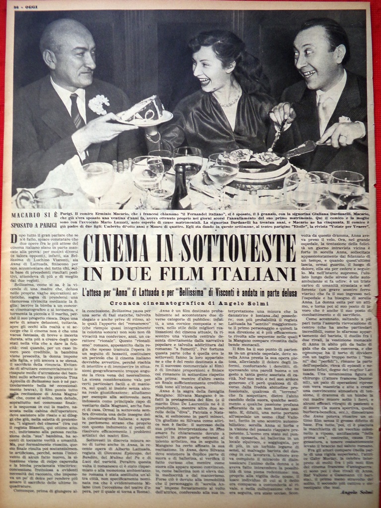 Pagina del 1952 Macario Sposato a Parigi Blanchar Servais Guys …