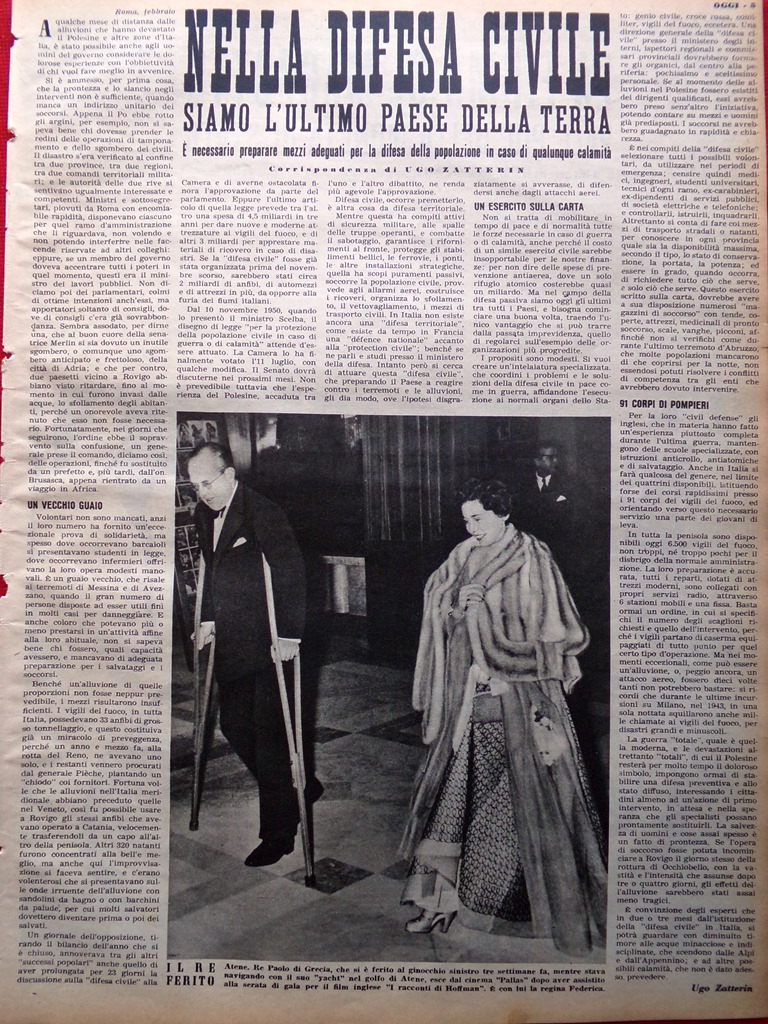 Pagina del 1952 Re Paolo di Grecia Gaetano Marzotto Re …