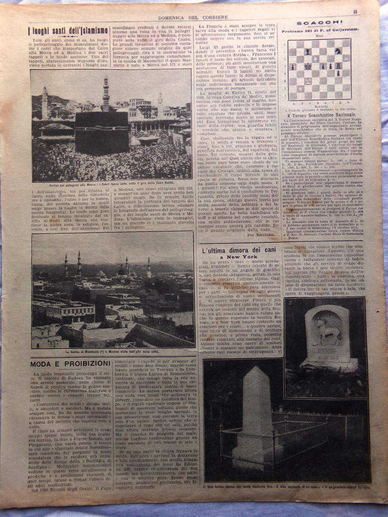 Pagine del 1911 Luoghi Sacri dell'Islamismo Mecca Cimitero dei Cani …