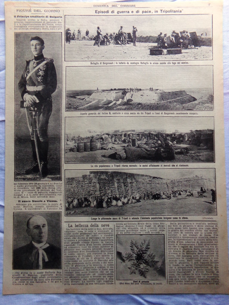 Pagine del 1912 Boris Tripolitania Nunzio di Vienna Igiene Sociale …