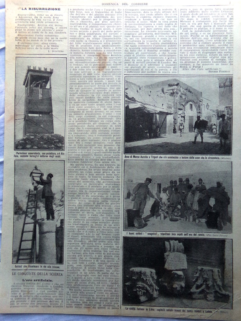 Pagine del 1912 Carlo Ferrero Farfarilli Guerra Libia Arco Marco …