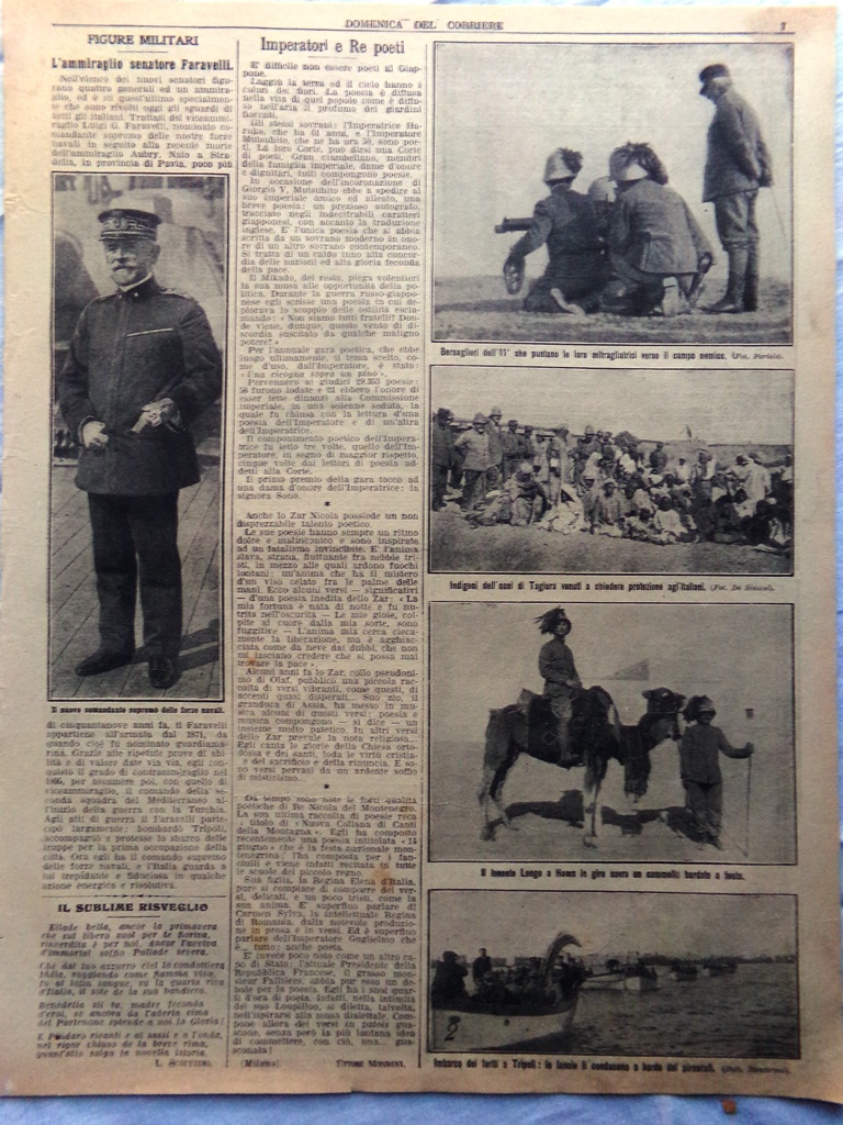 Pagine del 1912 Faravelli Pietro Orsi Pacinotti Varo Marsala Bersaglieri …