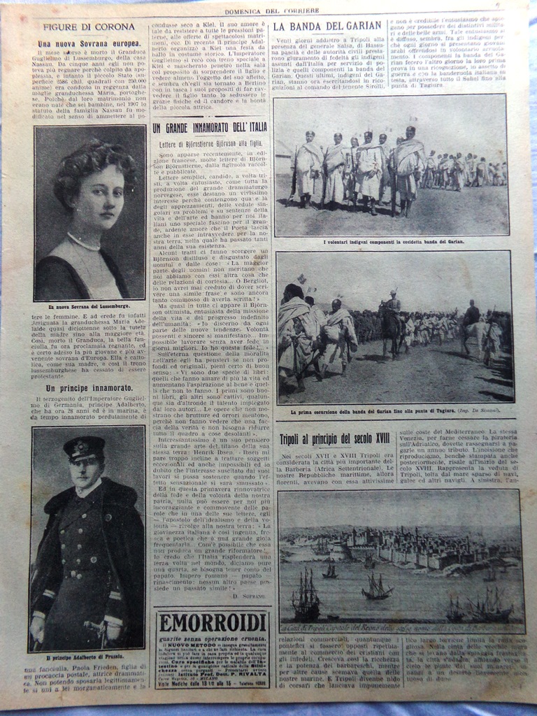 Pagine del 1912 Maria di Lussemburgo Banda Garian Bjornson Vita …