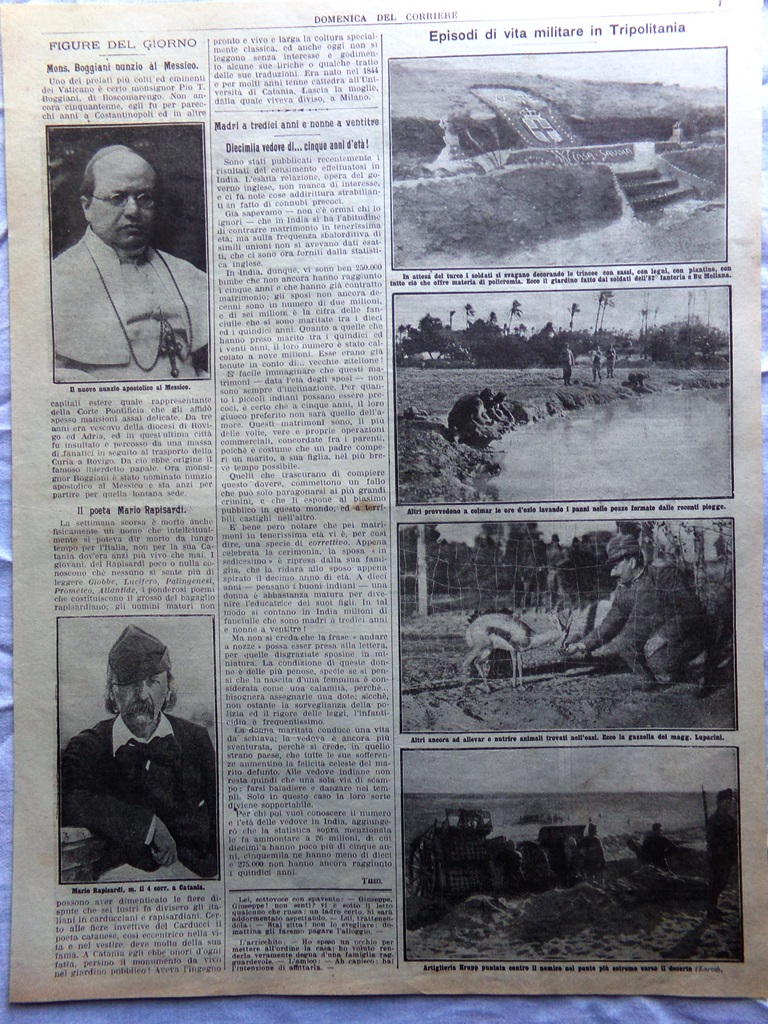 Pagine del 1912 Mario Rapisardi Bigelow Maometto V Scavi di …