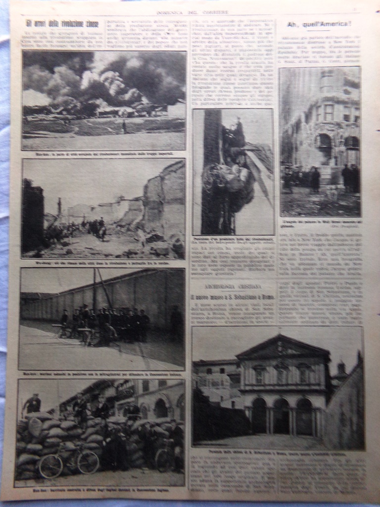 Pagine del 1912 Orrori Rivoluzione Cinese Museo San Sebastiano Roma …